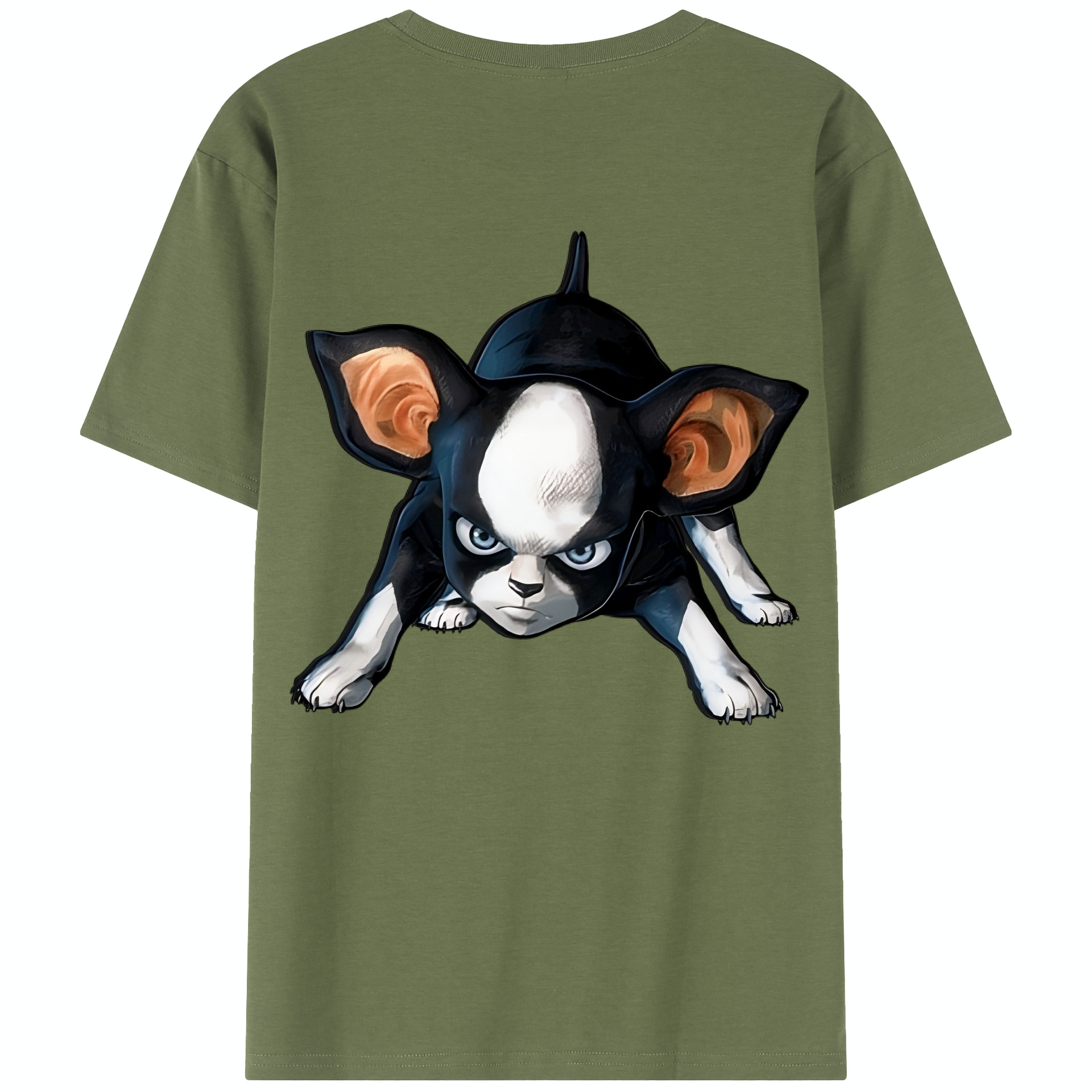 （画像用） ジョジョの奇妙な冒険 イギー JoJo's Bizarre Adventure Iggy 綿100％半袖Tシャツ（背面プリント）